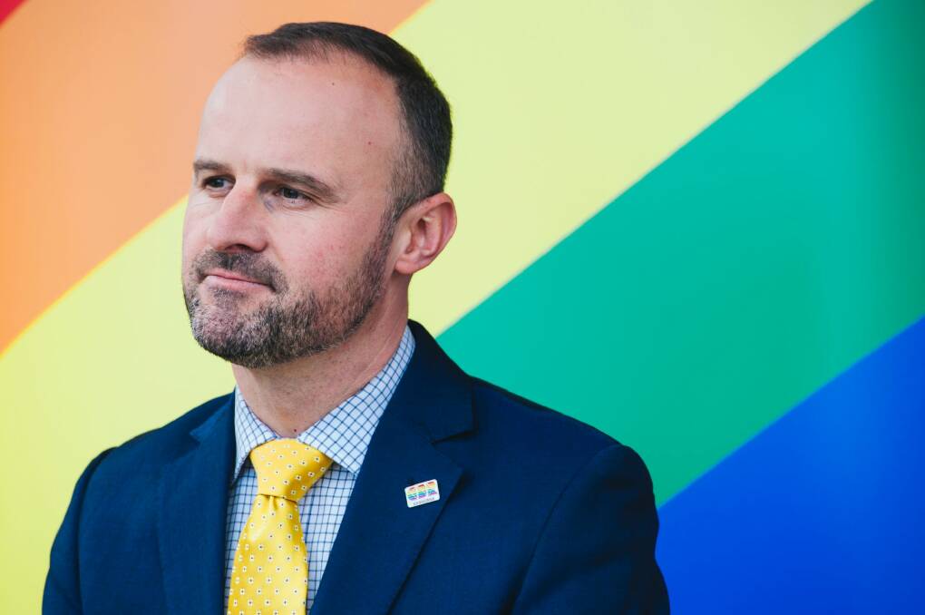 ACT Chief Minister Andrew Barr has said the pro-same sex marriage campaign will not involve advertising. Photo: Rohan Thomson