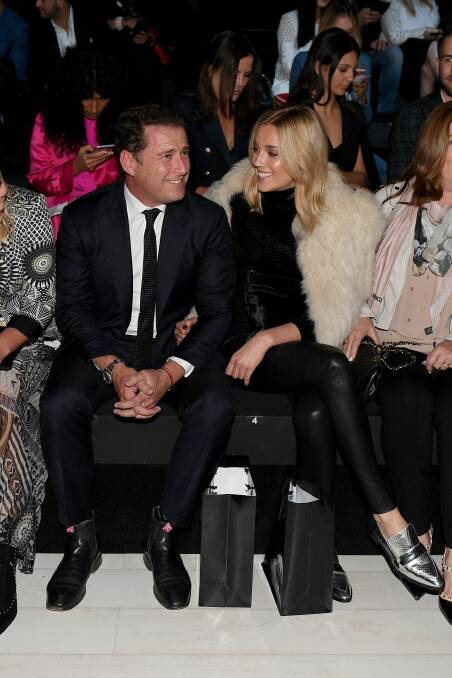 Karl Stefanovic and new girlfriend Jasmine Yarbrough made their debut as a couple at the Justin Cassin show. Photo: Getty