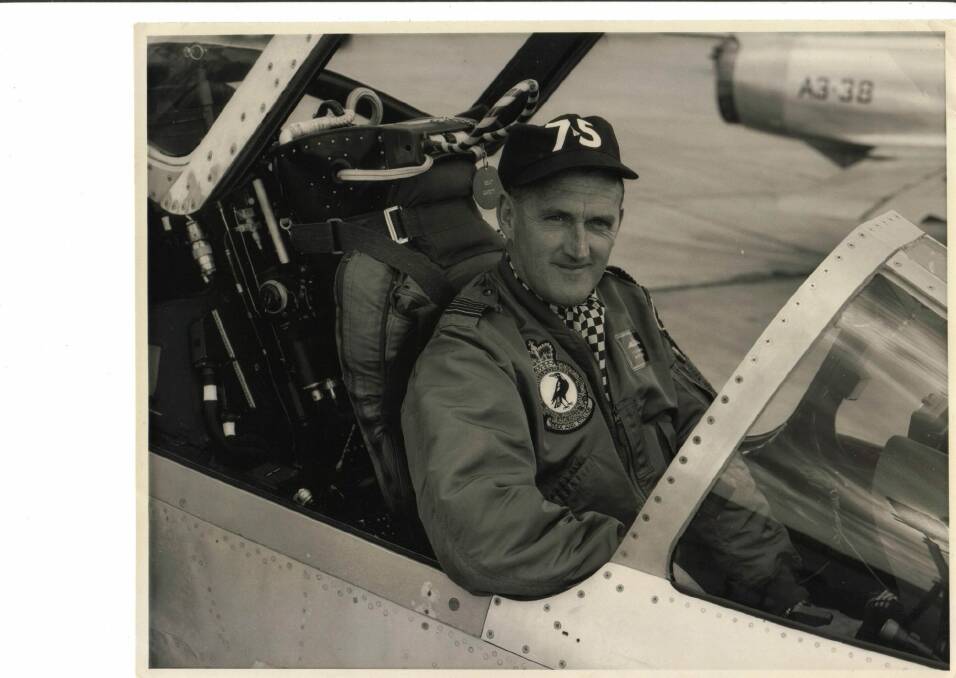 Wing commander Jim Flemming, in the pilot's seat of a Mirage fighter aircraft based at Williamtown RAAF Base and deployed to Malaysia in 1967.