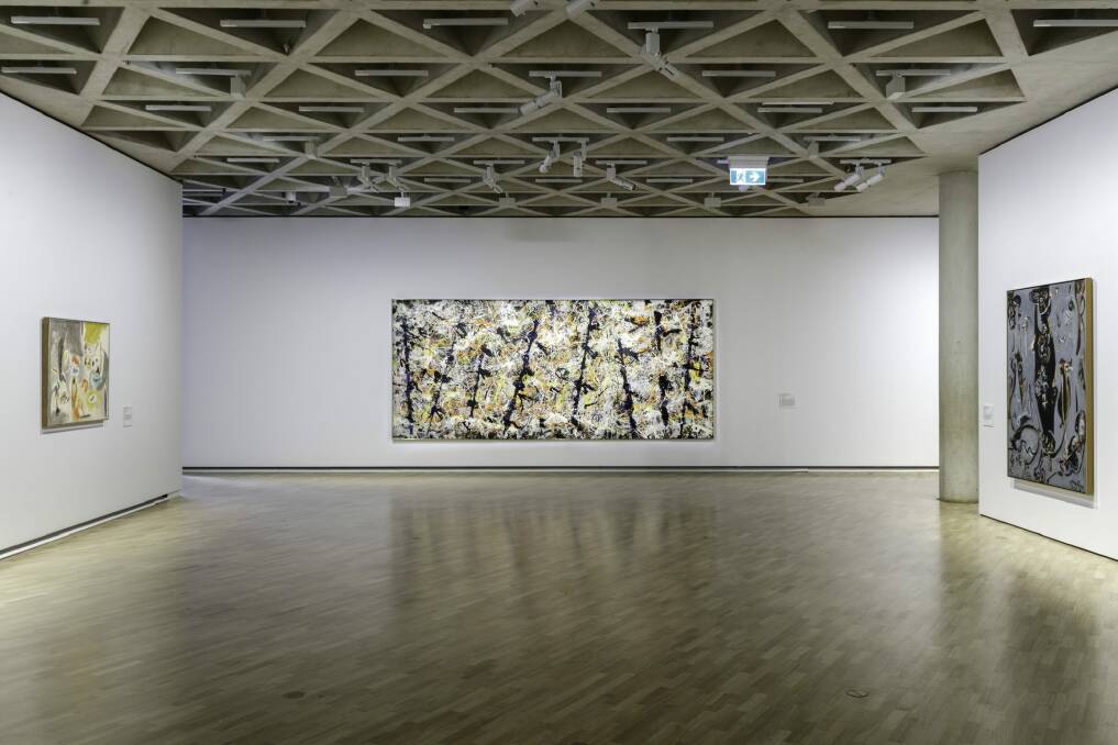 Jackson Pollock's "Blue Poles" at the National Gallery of Australia, which has seen a fall in visitor numbers since paid parking started in Canberra's Parliamentary Triangle. Photo: act\ron.cerabona