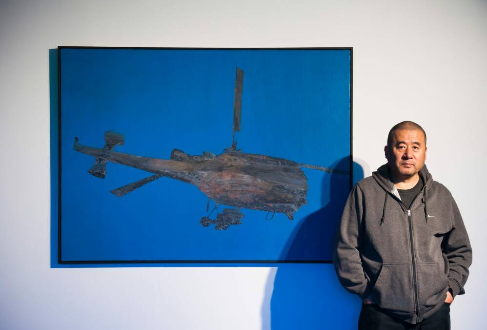 Zhang Peili's 'Flying Machine' is part of the exhibition.  Photo: Elesa Kurtz