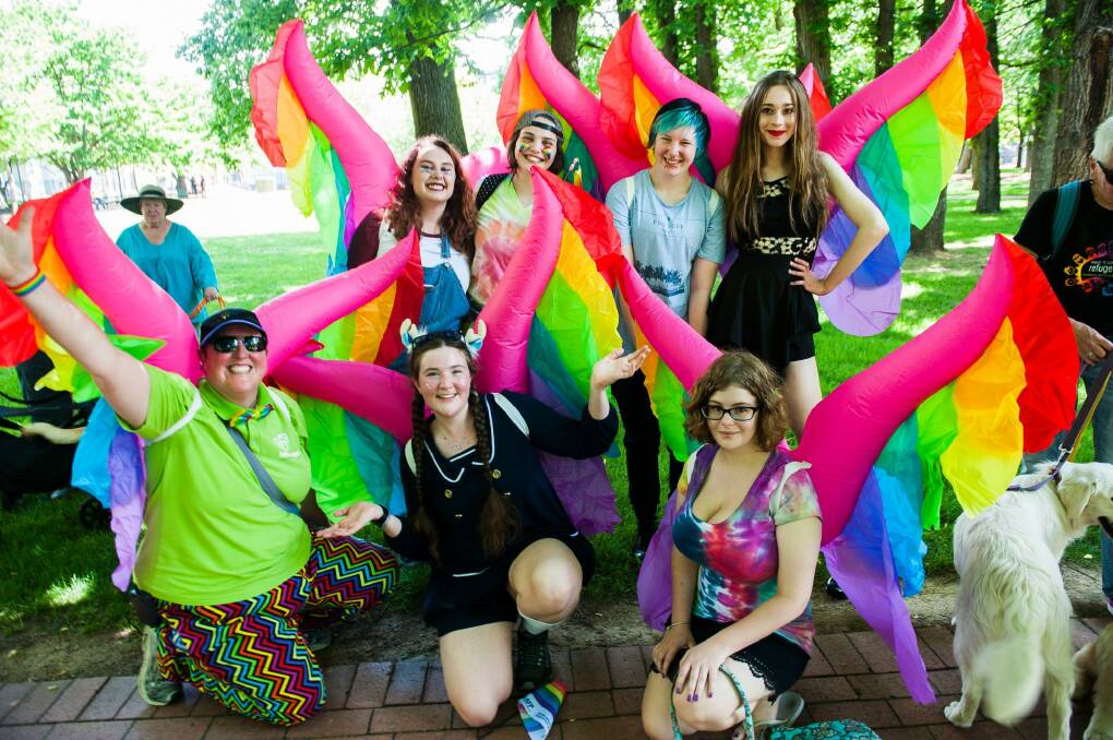 Members of Headspace and Spectrum after the parade.  Photo: Elesa Kurtz