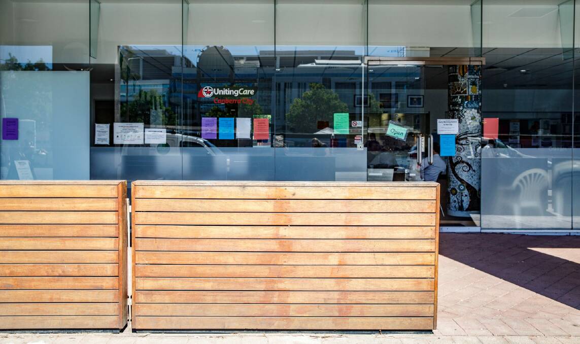 Uniting's early morning centre on Northbourne Avenue is open Monday to Friday from 7.30am until 2pm. Photo: Sitthixay Ditthavong