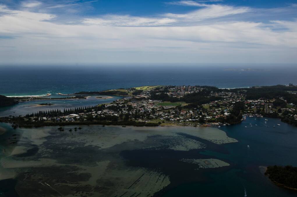 The view of the south coast from Tim Gilbo's seaplane. Photo: Jamila Toderas