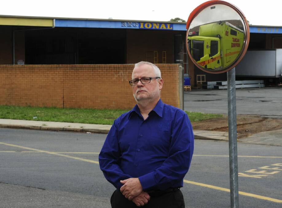 United Firefighters Union secretary Greg McConville  outside the Fyshwick Fire Station has called for an extra $25 million for staff and resources at ACT Fire and Rescue. Photo: Melissa Adams MLA