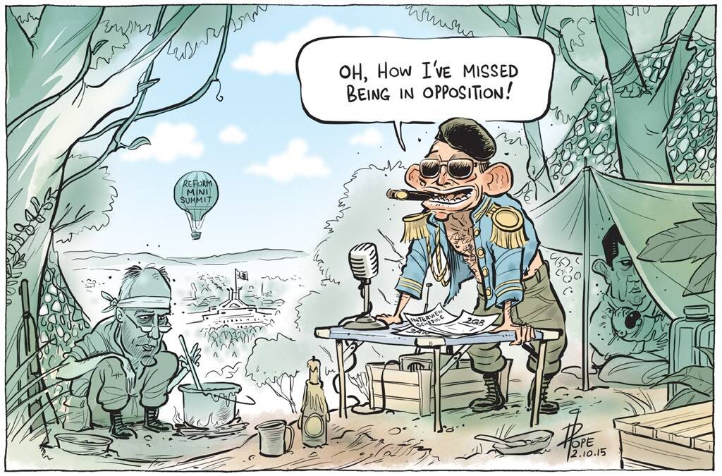 The Canberra Times editorial cartoon for Friday, October 2, 2015. Photo: David Pope