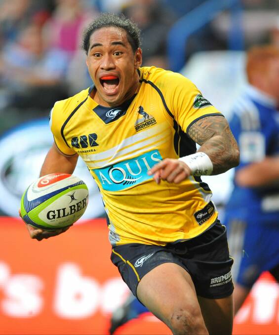 The Brumbies will keep a yellow away strip for the 2016 Super Rugby season. Photo: Gallo Images