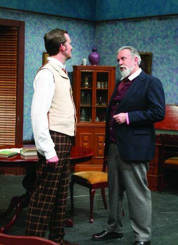 Peter Holland, left, and Pat Gallagher in Gaslight at Canberra Rep. Photo: Helen Drum