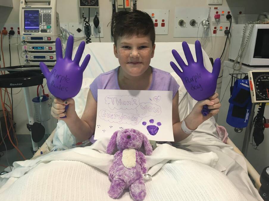Tayah Sidney loves the colour purple. Photo: Supplied