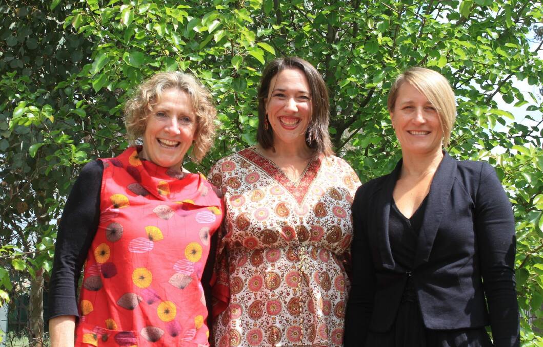 Winners: Maureen Howe, Fiona McIntosh and Megan Campbell developed a program that aims to change community attitudes towards disability. Photo: supplied