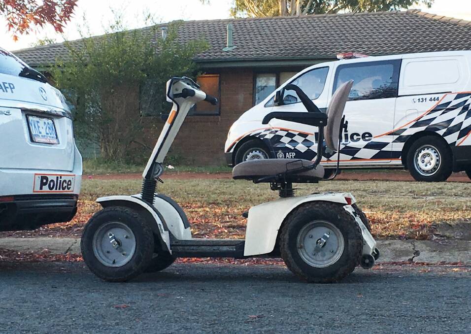 The 69-year-old man was using his mobility scooter to walk his dog along the chilly Rosebud foreshore about 6.15 Wednesday morning when the pair struck. Photo: ACT Policing