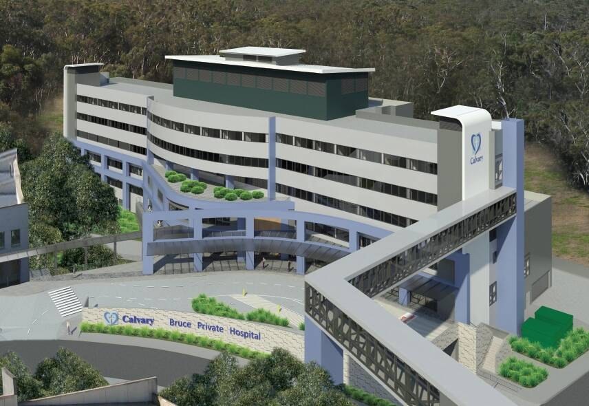 An artist's impression of the new Calvary Private Hospital. Photo: Supplied