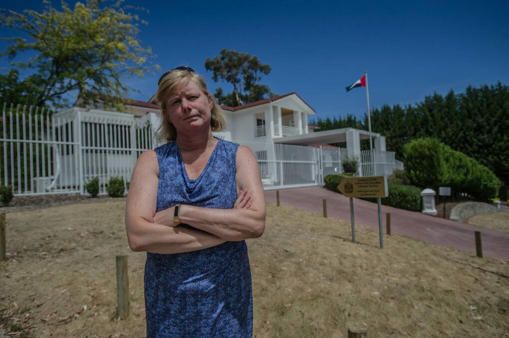 Mandy Harris of O'Malley is one of many residents taking issue with an embassy in her neighbourhood. Photo: karleen minney
