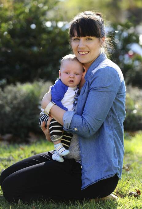 Canberra mum Kylie Manning said while she didn't monitor her weight during her first pregnancy, she was especially mindful of it during her last two. Photo: graham.tidy@canberratimes.com.au