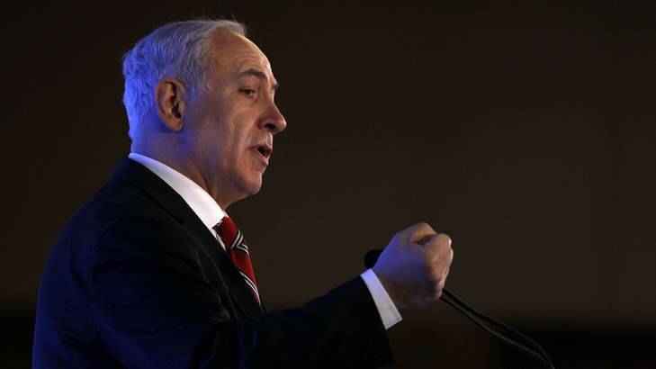 Israel's Prime Minister Benjamin Netanyahu addresses the Conference Of Presidents of Major American Jewish Organizations in Jerusalem on February 11, 2013. Photo: Reuters
