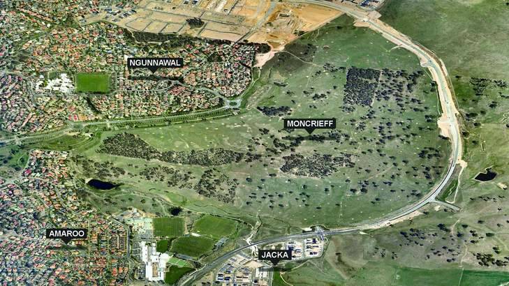 Aerial image of the new suburb of Moncrieff. Photo: Supplied