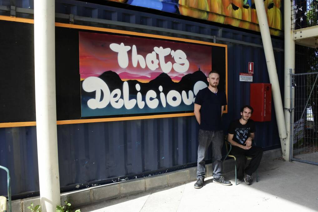 Tom Luxton and Chris Allen, co-owners of The One Food Van, say management of the West Basin Container Village has been a joke. Photo: Clare Sibthorpe