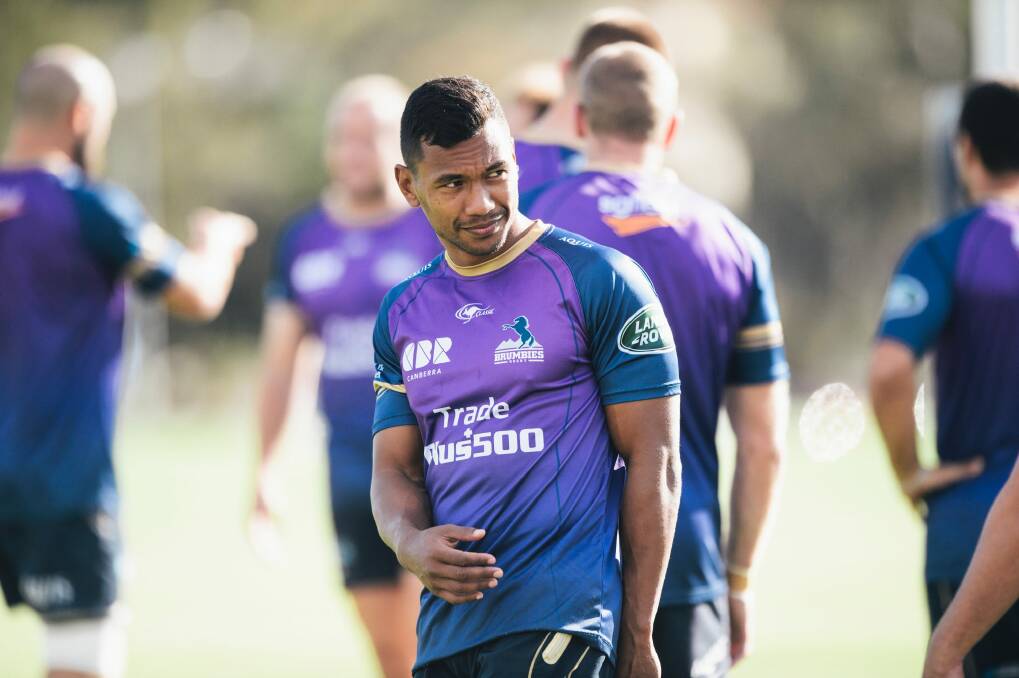 Aidan Toua is one of several Brumbies searching for a new contract. Photo: Rohan Thomson