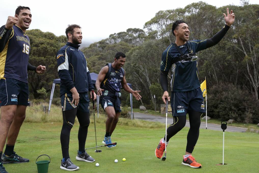 The Brumbies hope to re-sign Christian Lealiifano, right. Photo: Jeffrey Chan