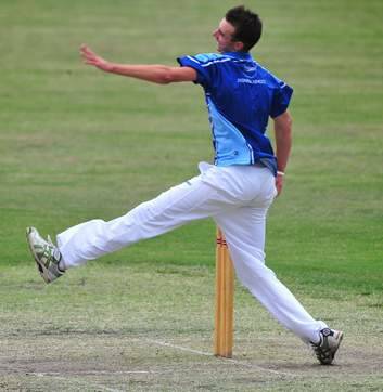 James Weighall from Albury Wodonga took 2-17 off four overs. Photo: Katherine Griffiths