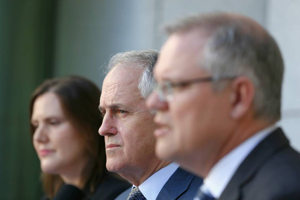 Prime Minister Malcolm Turnbull's economic team have work ahead of them to manage the budget. Photo: Alex Ellinghausen