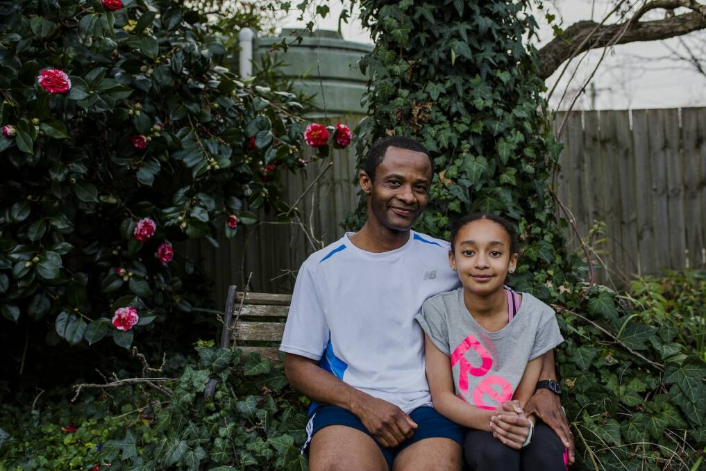 Daniel Myles-Abadoo and his 11-year-old daughter Ava, will be doing The Canberra Times Fun Run together this year. Photo: Jamila Toderas
