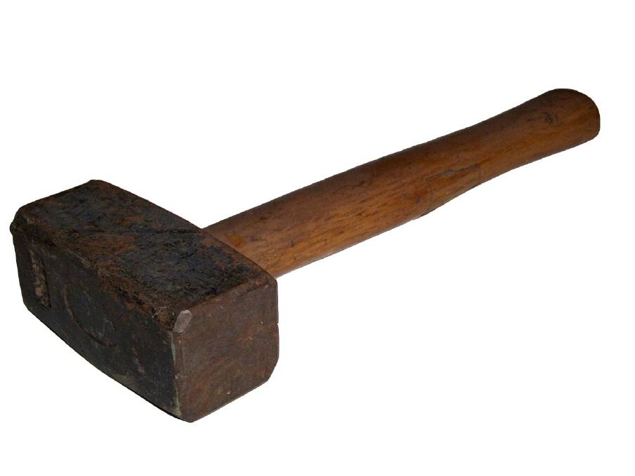 One of the accused allegedly left behind his sledgehammer, which had his name on it.
