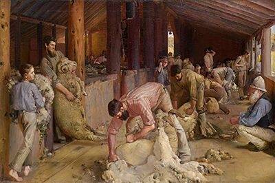 Tom Roberts' "Shearing the rams". Photo: National Gallery of Australia