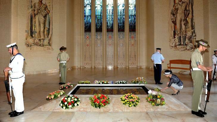 No change to words ... The Tomb of the Unknown Soldier at the Australian War Memorial. Photo: Marina Neil