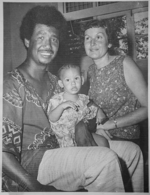 Courtney and Marion Leiba with their daughter Nadine in Trinidad.