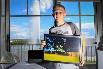 Hunter Howden, 12, of Lyons, winner of the under 12's category in the Snap 100 - A Kids' Eye View photography competition. Photo: Katherine Griffiths