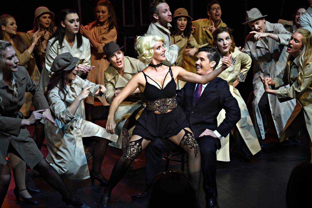 High energy: Vanessa de Jager and Will Huang, front, and cast members performing <i>They Both Reached for the Gun</i> in <i>Chicago</i>. Photo: Ross Gould
