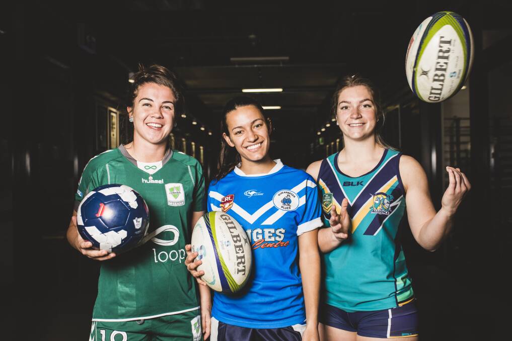 The University of Canberra side has drawn on players from different sporting backgrounds. Photo: Jamila Toderas