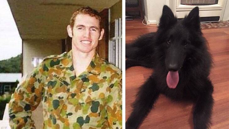 Ex-soldier Shane Van Duren and his dog, Kalu,  which has since been returned to him.  Photo: Facebook