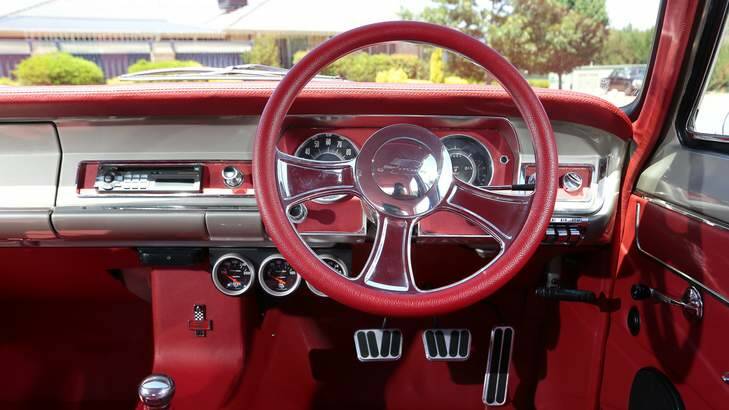 The interior of Stephen Booth's 1967 HR Holden Premier. The car has been shown at all but four Summernats. Photo: Jeffrey Chan
