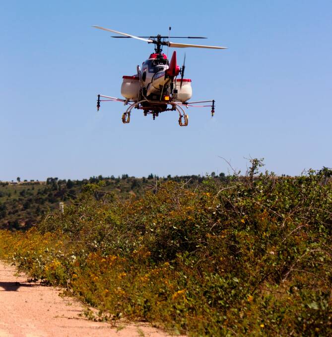 Remotely operated drones are used for target spraying and to capture terrain images.  Photo: ACT Parks and Wildlife