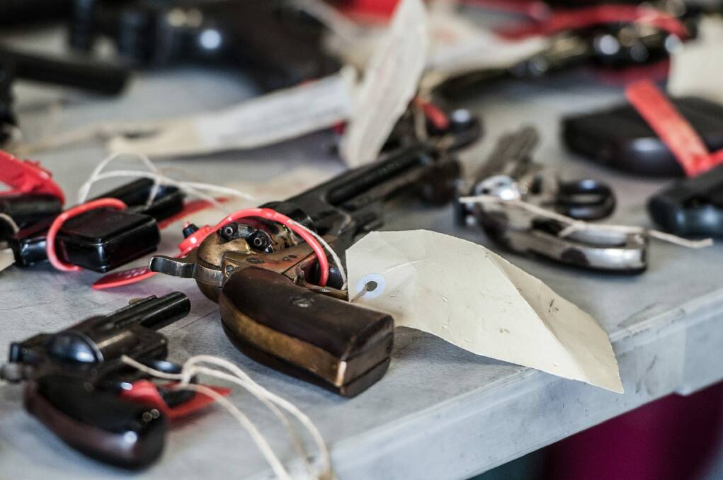 National Firearms Amnesty haul in the ACT.  Photo: karleen minney