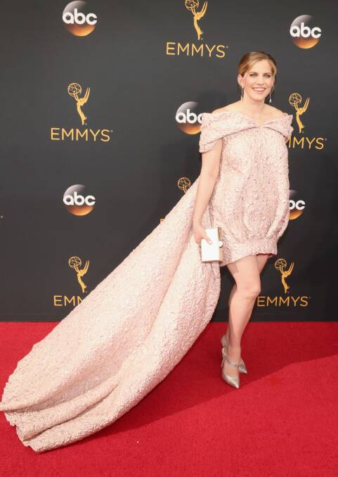 Anna Chlumsky arrives at the 2016 Emmys Photo: Getty Images