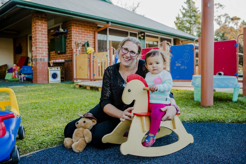 Fyshwick Early Childhood Centre director Anna Rice with 11-month-old Matilda Banlusak. After 25 years the much-loved centre is closing.

 Photo: Jamila Toderas