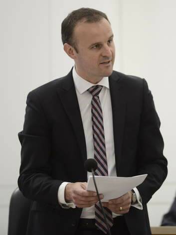 ACT sports minister Andrew Barr. Photo: Rohan Thomson