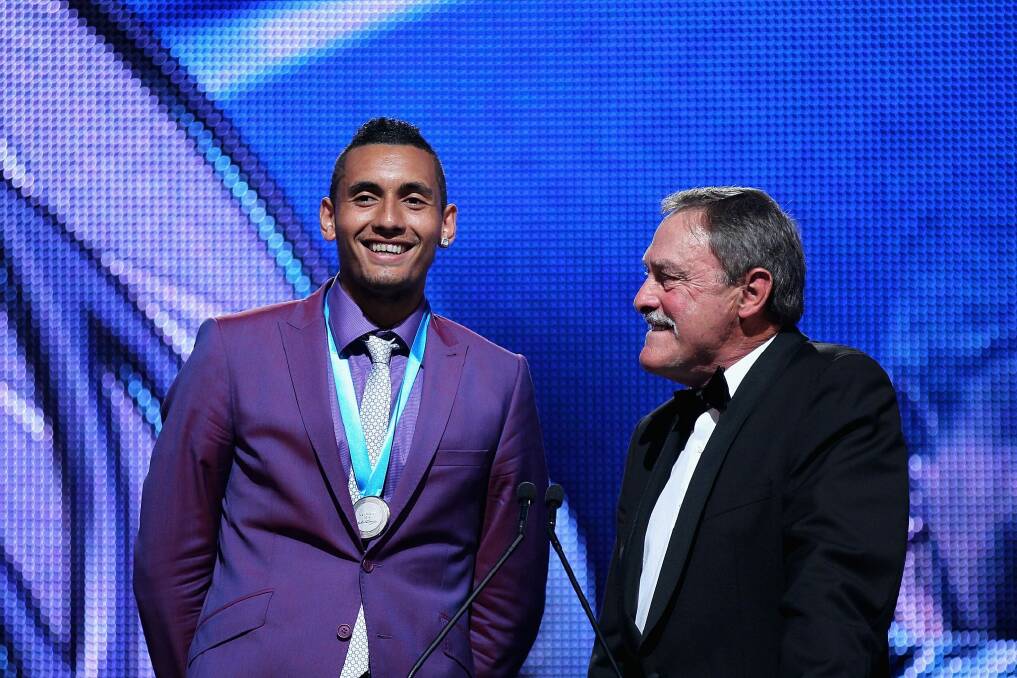Newcombe medallist Nick Kyrgios will train in Canberra this week. Photo: Getty Images