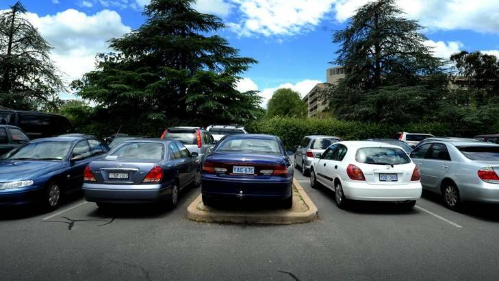 Some creative car parking in the  Parliamentary triangle. Photo: Marina Neil