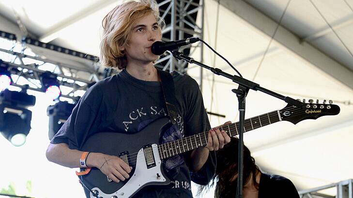 Arrested for 'heroin' ... DIIV frontman Zachary Smith Cole. Photo: Getty Images