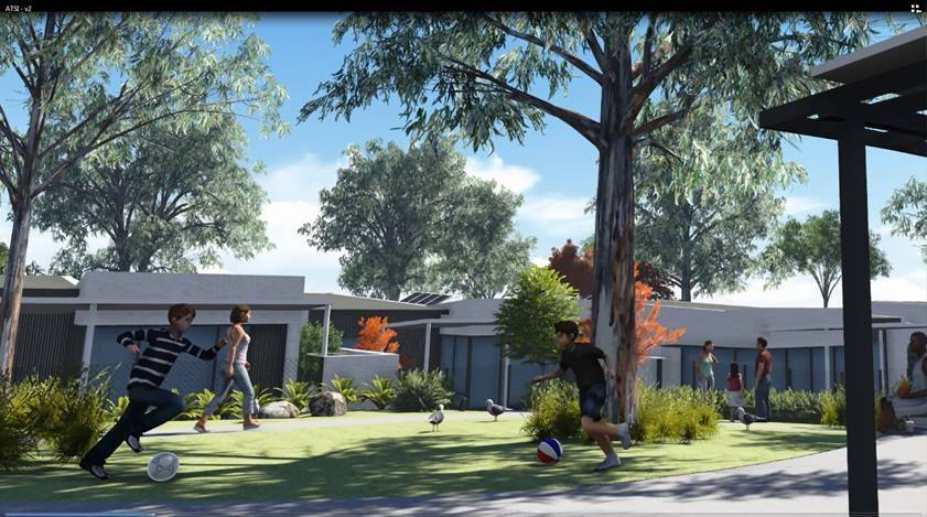 An artist's impression of public housing planned for Jenke Circuit, Kambah. Photo: Supplied