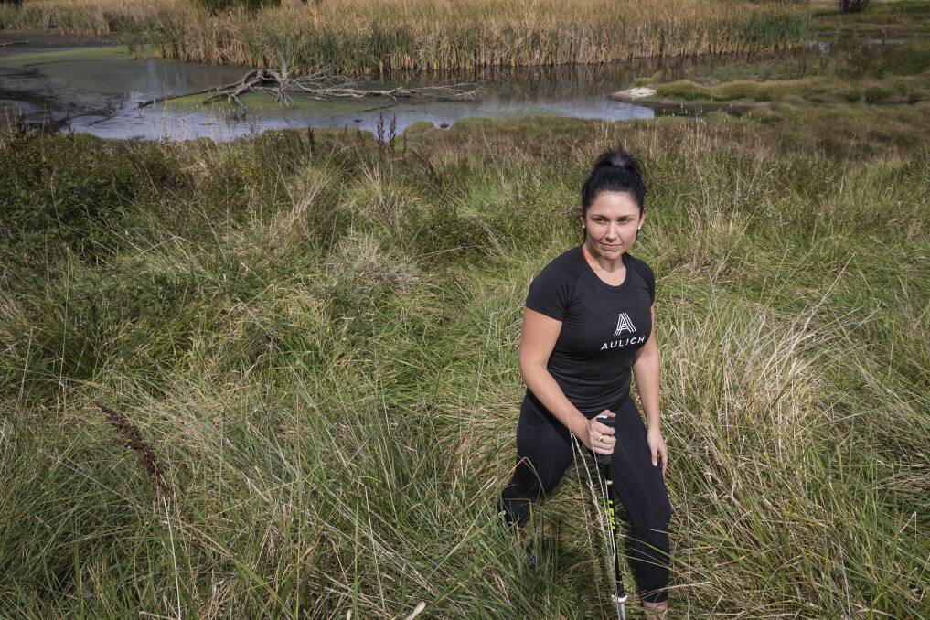 Former anorexia sufferer Jacqui Brooker, pictured at the Jerrabomberra Wetlands, is preparing to trek Kokoda to raise awareness of eating disorders. Photo: Sitthixay Ditthavong
