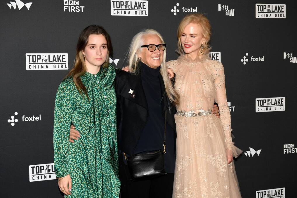 Nicole Kidman (right), Jane Campion and Alice Englert (left) at the Top of the Lake: China Girl Australian premiere in Sydney. Photo: AAP