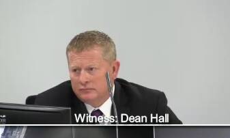 CFMEU ACT's Dean Hall gives evidence at the Royal Commission into Trade Union Governance and Corruption before Commissioner Dyson Heydon earlier this year.