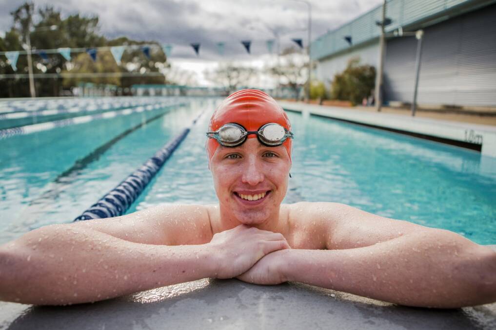 Teenager Ben Freeman became the first Canberran to swim the English Channel. Photo: Jamila Toderas