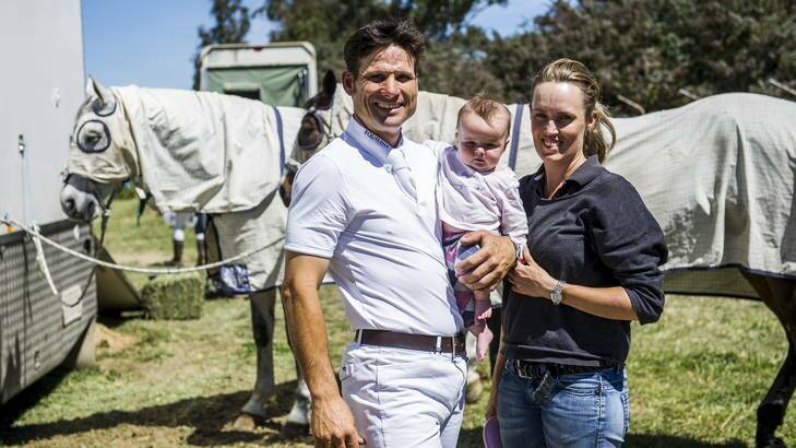 Shane and Niki Rose with their six-month-old daughter Olivia. Photo: Rohan Thomson