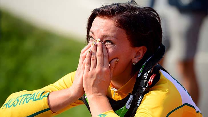 Gutted ... Australia's Caroline Buchanan in tears after the final. Photo: Pat Scala